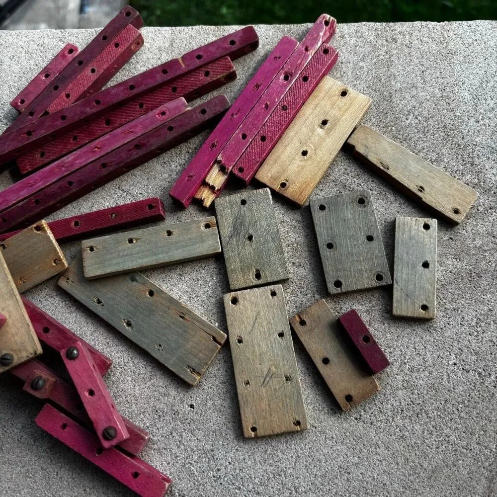 Vintage Antique ARKITOY Play Wood Lumber Construction Toy Lot Partial Set 1930s